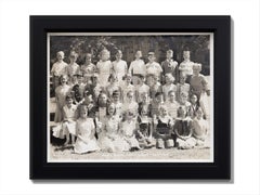 "No War But" Hidden Message in Cross Stitch Pattern on Vintage Photo