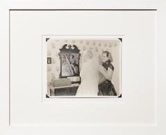 « Self-reflection : Wedding Day » (Deux mariages), portrait, broderie sur photo vintage