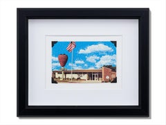 "Strawberry Point" Handstickerei genäht auf Vintage Postkarte von Han Cao