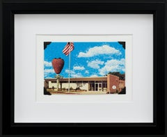 "Strawberry Point" Hand Embroidery Sewn on Vintage Postcard by Han Cao
