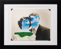 "The Sky-Crossed Lovers" Landscape Hand Embroidery on Collaged Paper Photograph