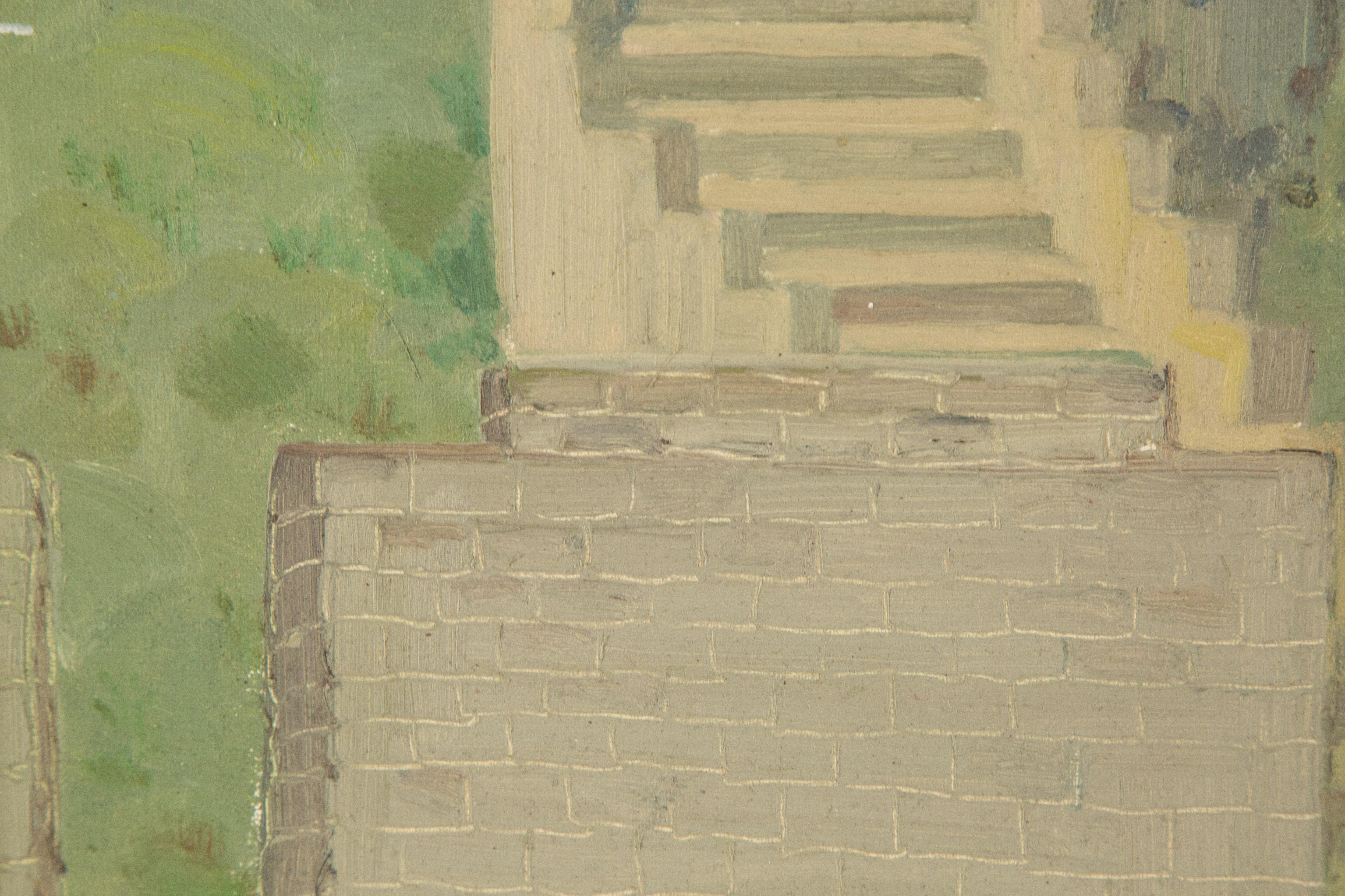 Huile sur toile originale du paysage Han Chen « The Great Wall » (Le grand mur) en vente 5