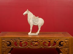 Han Dynasty 202 BC-200 AD Terracotta Mingqi Horse with Traces of Original Paint