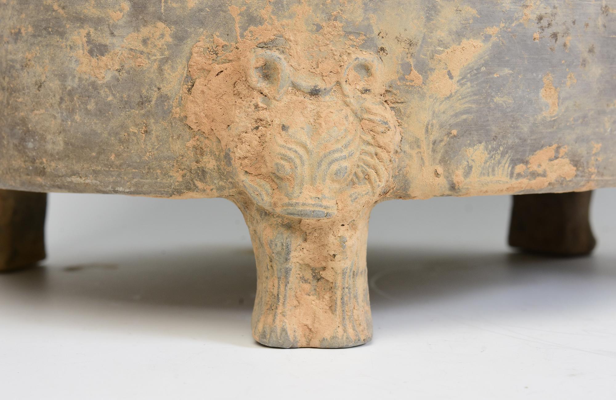 Han Dynasty, A Pair of Antique Chinese Pottery Granary Jars 6