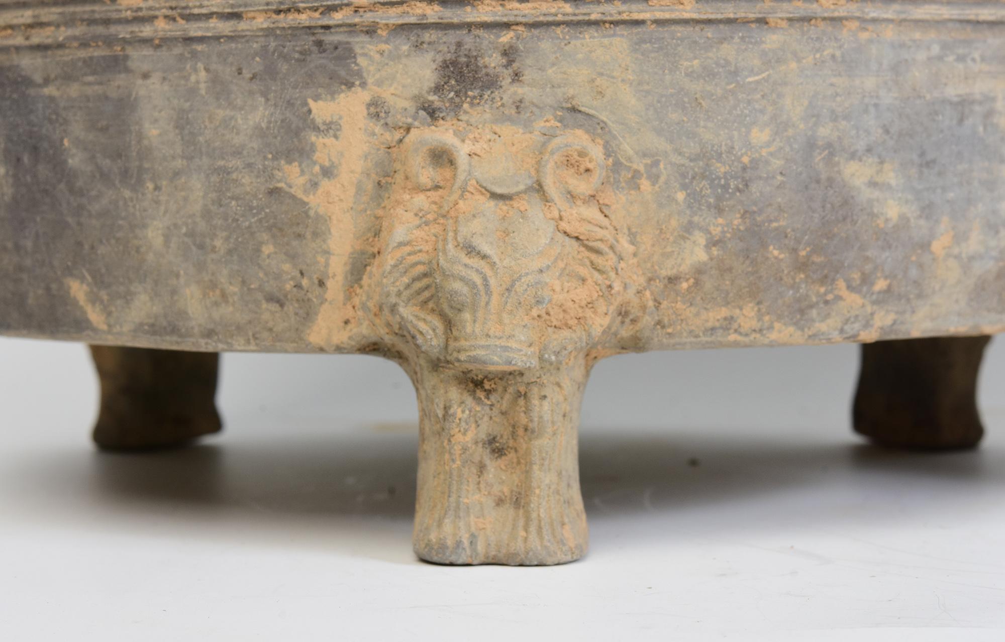 18th Century and Earlier Han Dynasty, A Pair of Antique Chinese Pottery Granary Jars