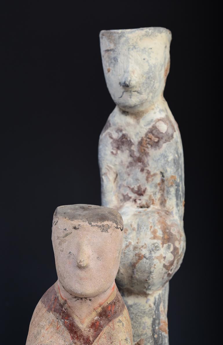 Han Dynasty, ein Satz antiker chinesischer bemalter Töpferwaren (18. Jahrhundert und früher)