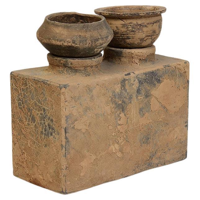 Han Dynasty, a Set of Antique Chinese Pottery Stove For Sale