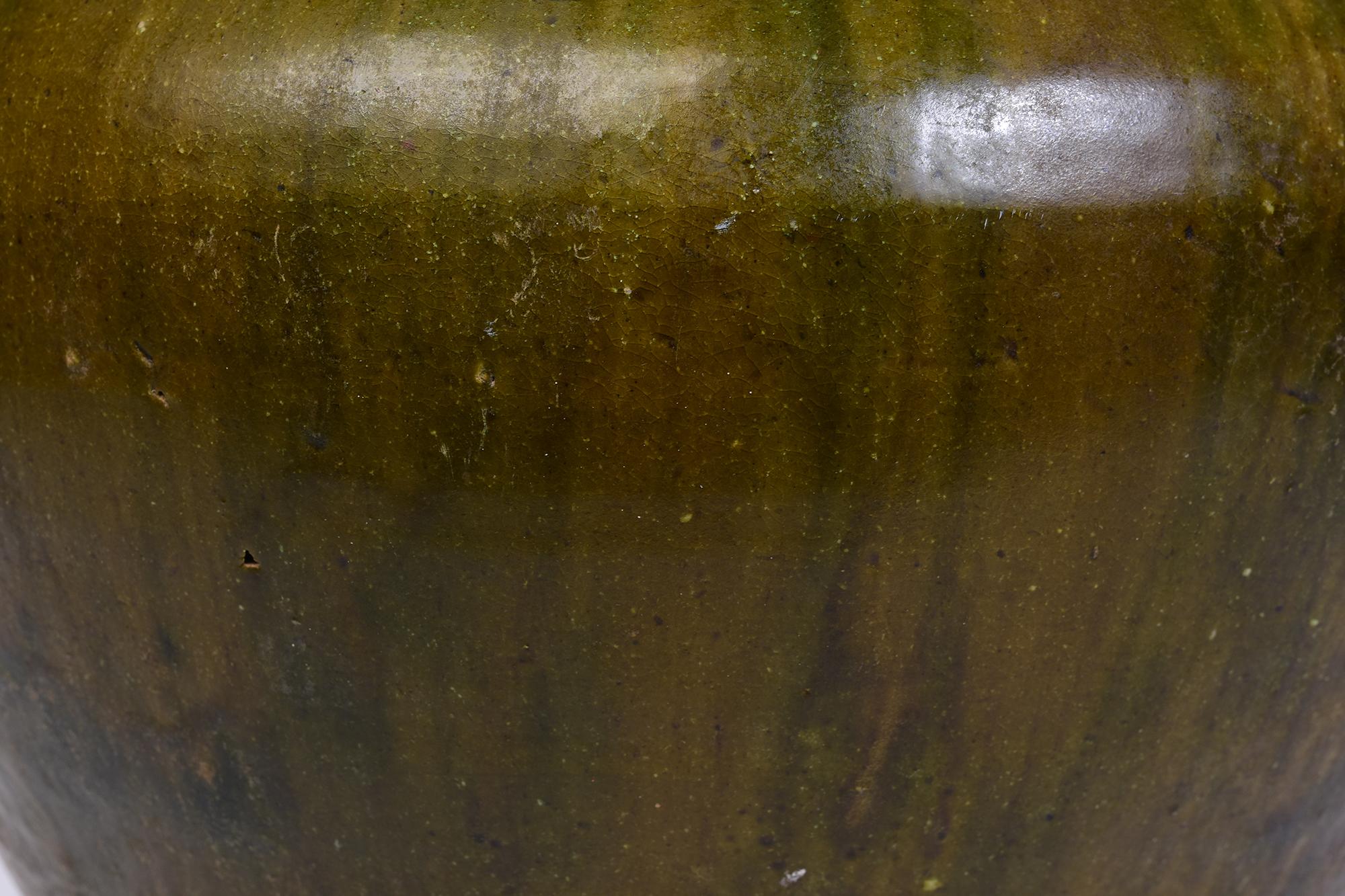 Antico vaso di ceramica cinese smaltato di verde della dinastia Han in vendita 4