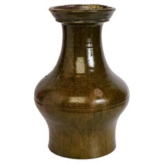 Han Dynasty, Antique Chinese Green Glazed Pottery Jar