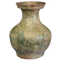 Dynastie Han, ancienne jarre chinoise en poterie à glaçure verte
