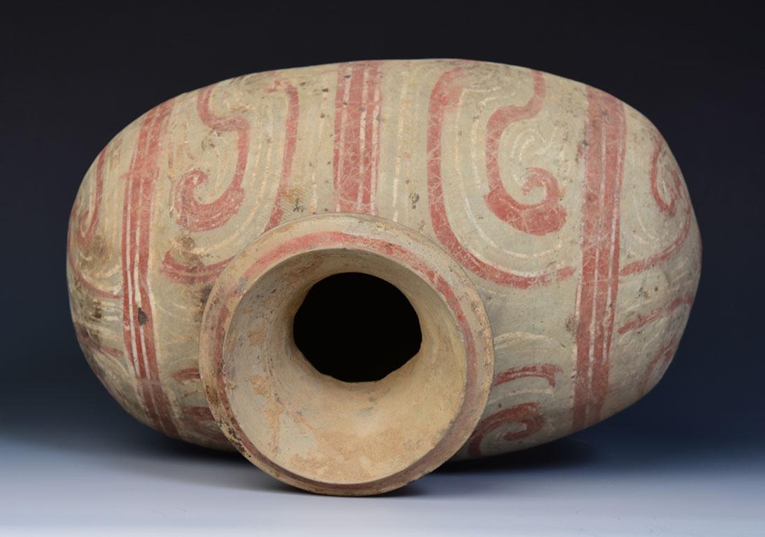 Han Dynasty, Antique Chinese Painted Pottery Cocoon Jar 6