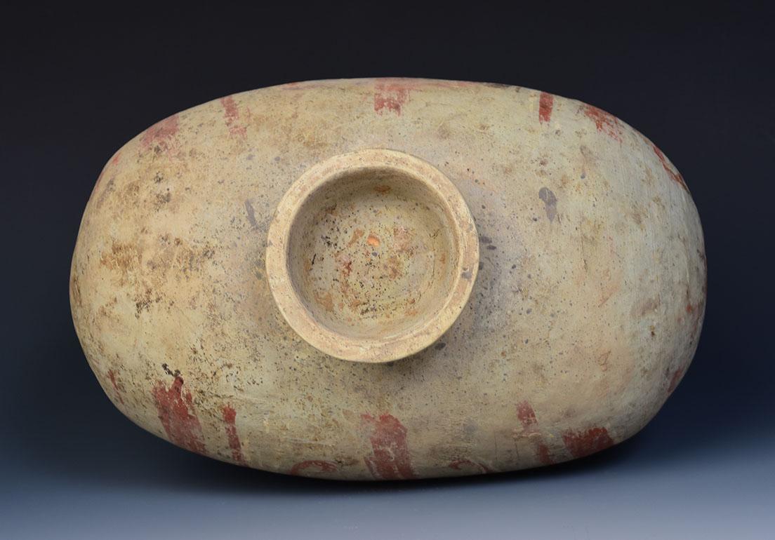 Han Dynasty, Antique Chinese Painted Pottery Cocoon Jar 7