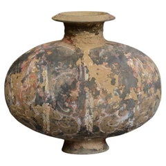 Han-Dynastie, antike chinesische bemalte Keramik Cocoon Jar
