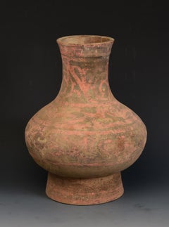 Han Dynasty, Antique Chinese Painted Pottery Jar