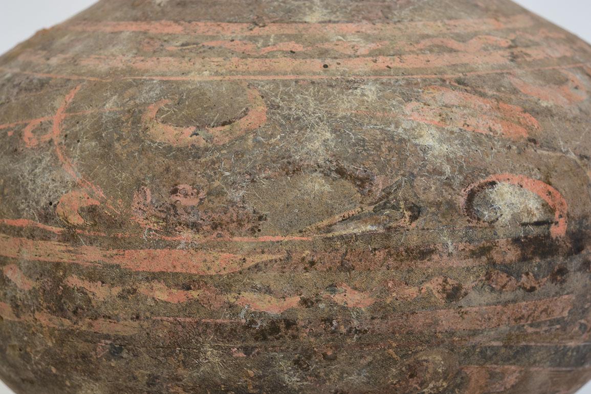 Peint à la main Dynastie Han, Jarre ancienne en poterie chinoise peinte en vente