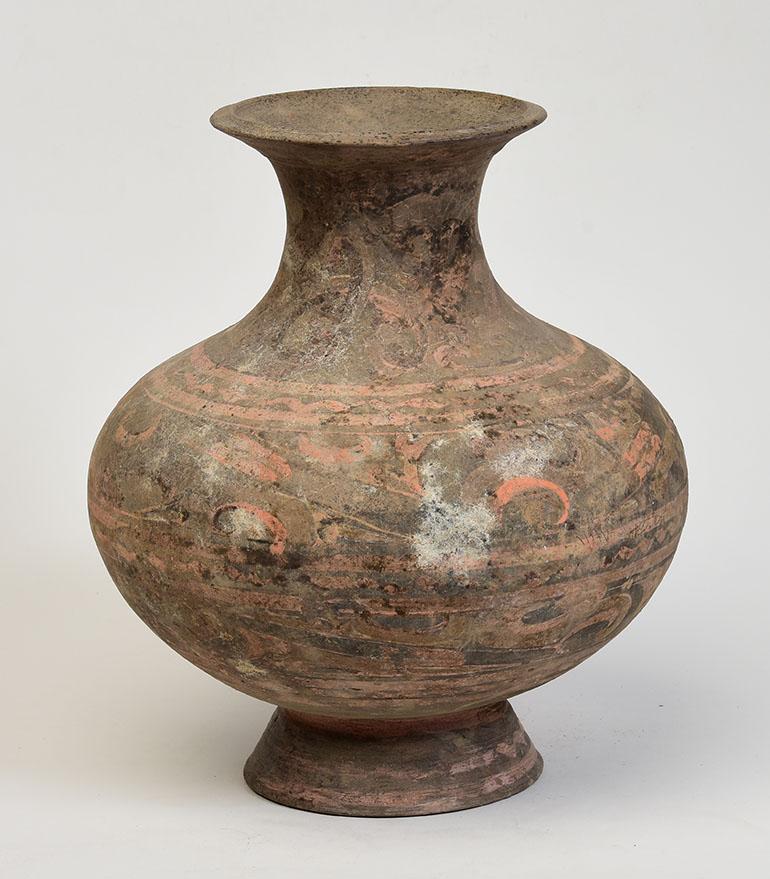 Han Dynasty, Antique Chinese Painted Pottery Jar For Sale 1