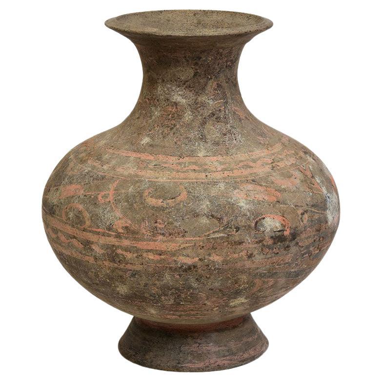 Han Dynasty, Antique Chinese Painted Pottery Jar For Sale