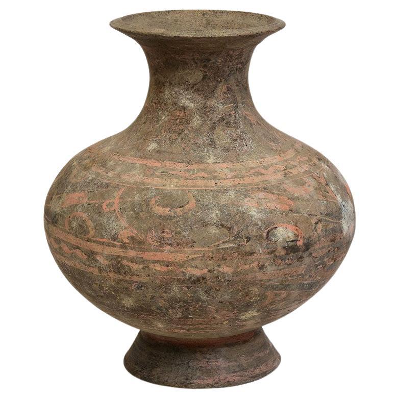 Dynastie Han, Jarre ancienne en poterie chinoise peinte