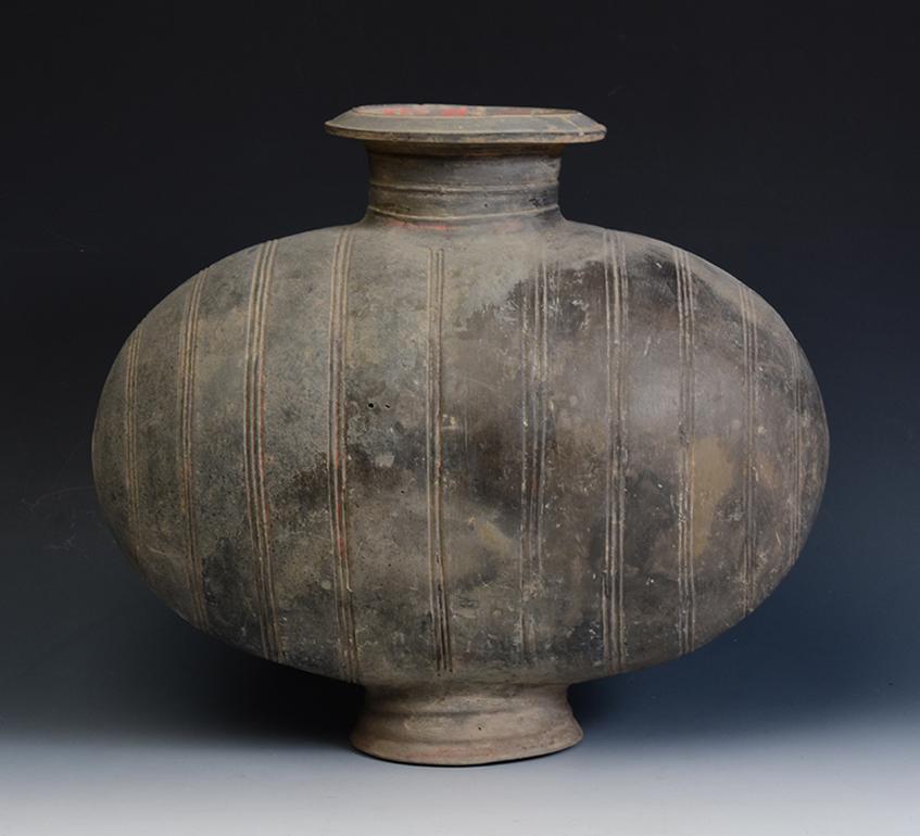 Han Dynasty, Antique Chinese Pottery Cocoon Jar 6
