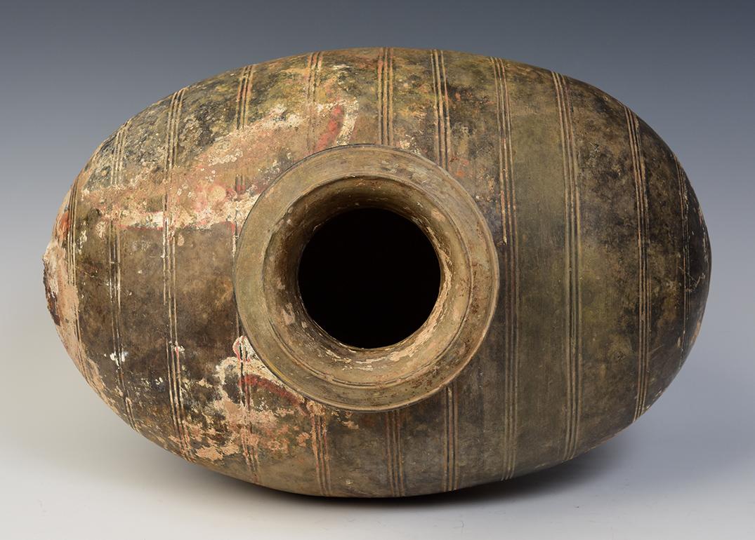 Han Dynasty, Antique Chinese Pottery Cocoon Jar For Sale 7