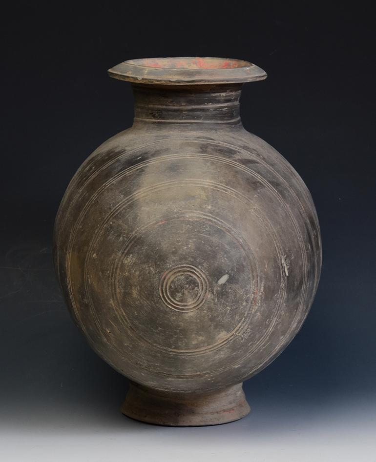 Han Dynasty, Antique Chinese Pottery Cocoon Jar 8