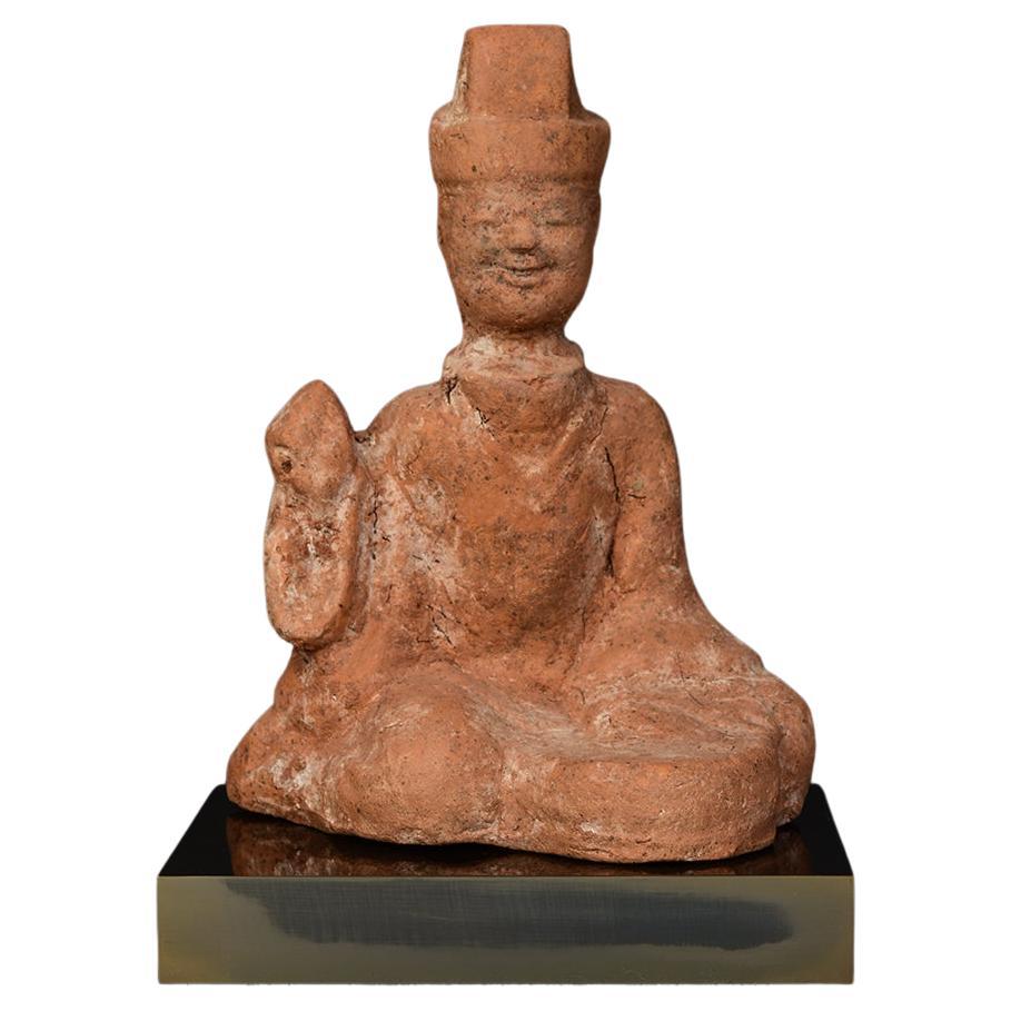 Han Dynasty, Antique Chinese Pottery Entertainer Figurine