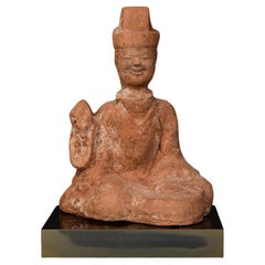 Dynastie Han, Figurine d'amuseur en poterie chinoise ancienne