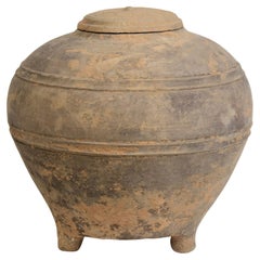 Dynastie Han, poterie chinoise ancienne, jarre couverte à grenier