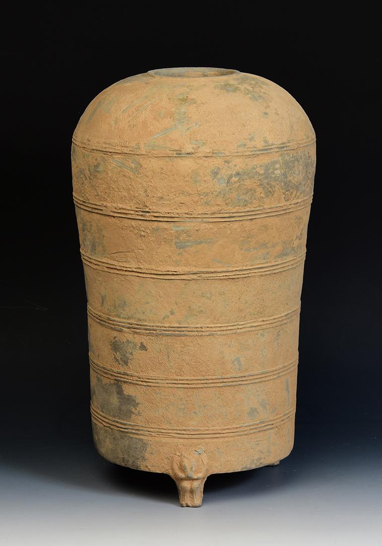 Han Dynasty, Antique Chinese Pottery Granary Jar 7