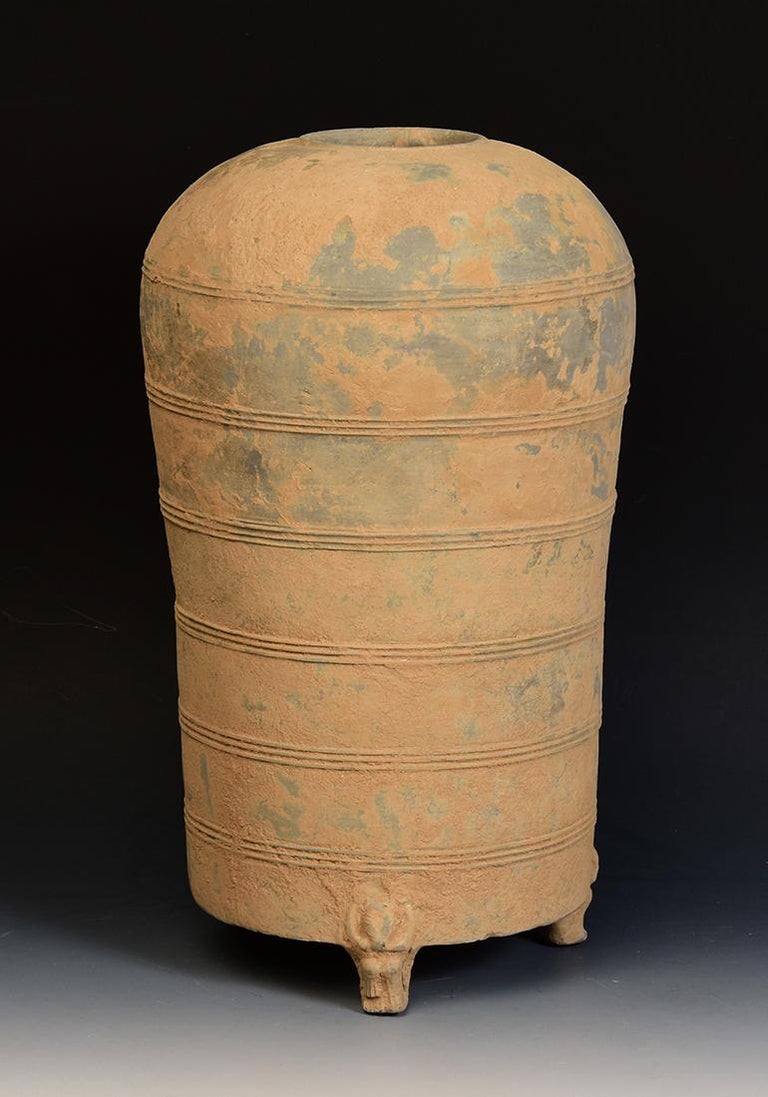 Han Dynasty, Antique Chinese Pottery Granary Jar For Sale at 1stDibs