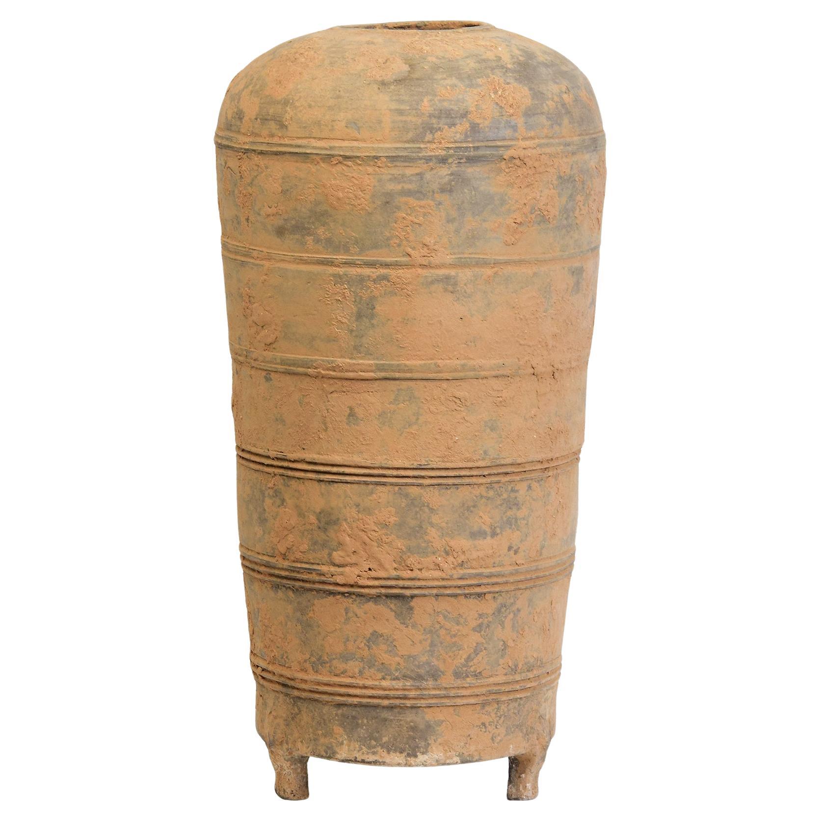 Han Dynasty, Antique Chinese Pottery Granary Jar