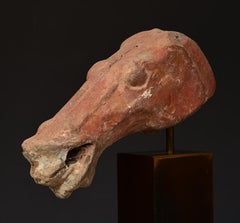 Han Dynasty, Antique Chinese Pottery Horse Head