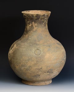 Pot à Hu en poterie chinoise ancienne de la dynastie Han