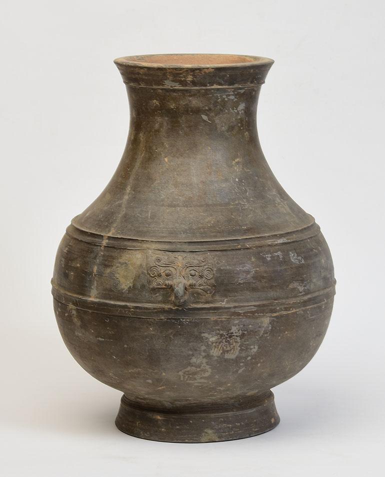 Han Dynasty, Antique Chinese Pottery Hu Jar 1