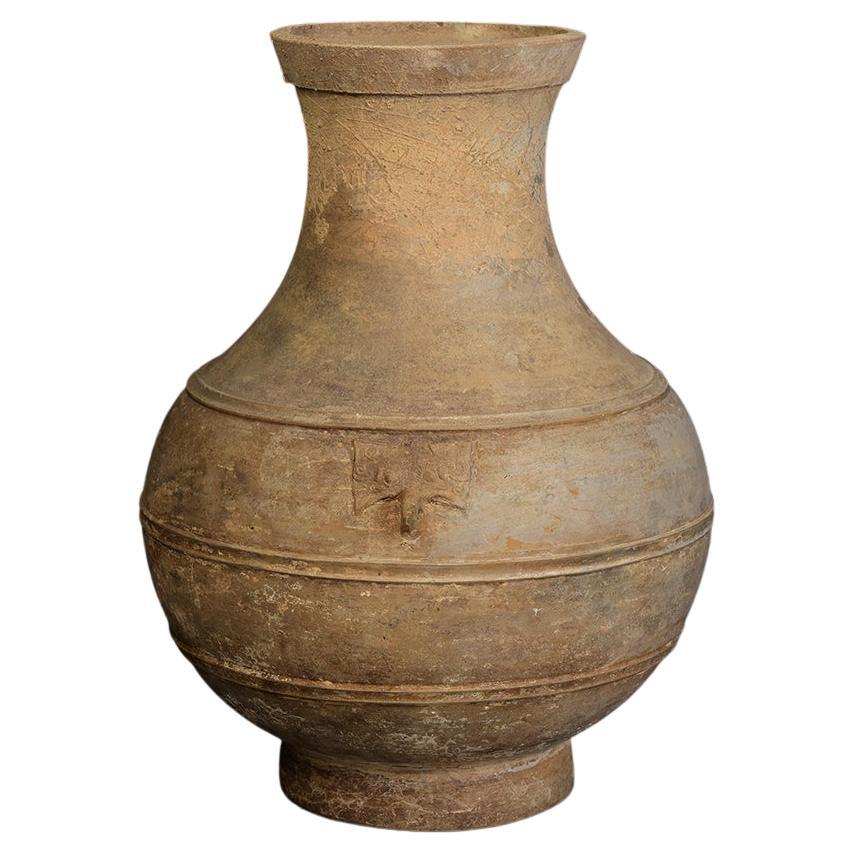 Han Dynasty, Antique Chinese Pottery Hu Jar