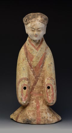 Han Dynasty, Antique Chinese Pottery Kneeling Court Lady with Oxford TL Test