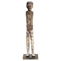 Han Dynasty, Antique Chinese Pottery Stick Lady