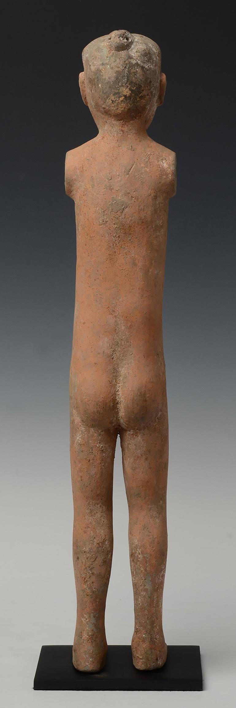 Han Dynasty, Antique Chinese Pottery Stick Man 5