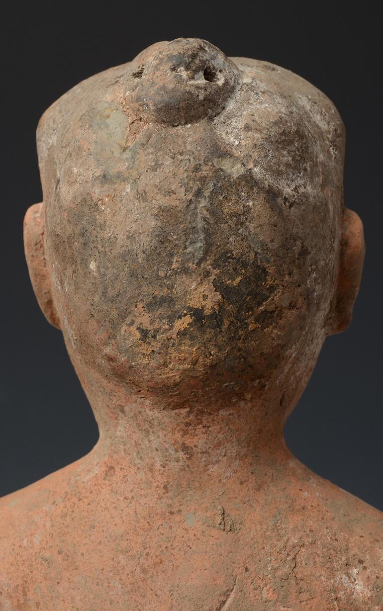 Han Dynasty, Antique Chinese Pottery Stick Man 6