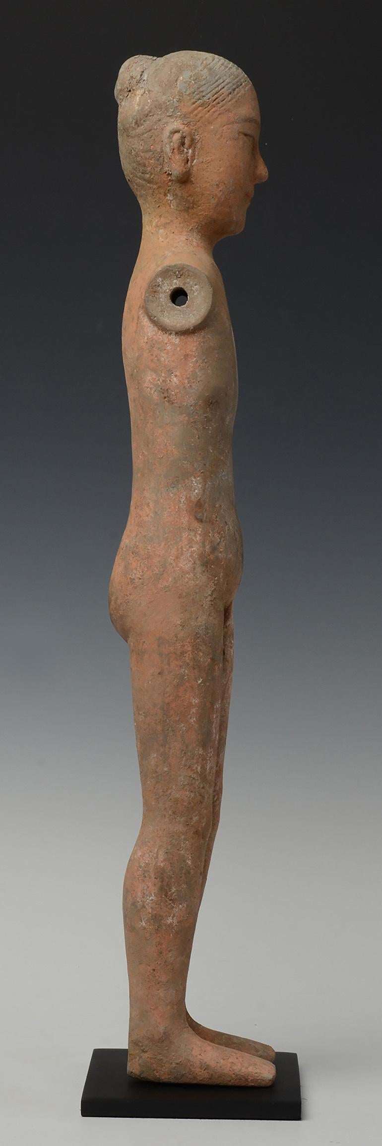 Han Dynasty, Antique Chinese Pottery Stick Man 4