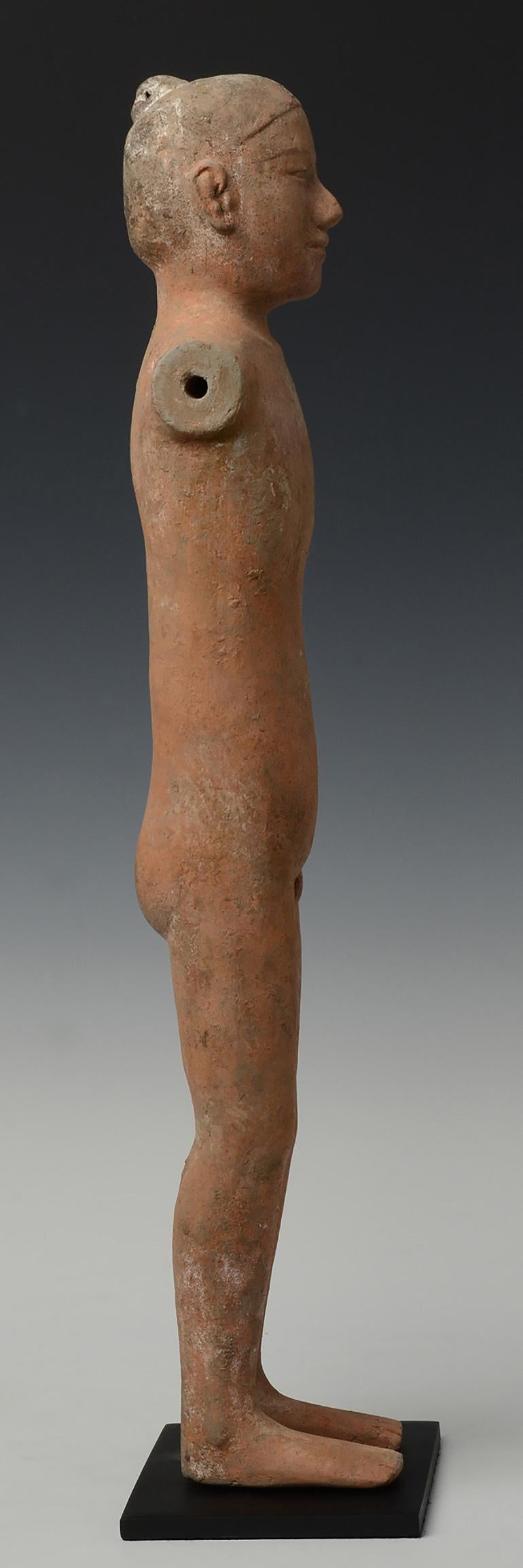 Han Dynasty, Antique Chinese Pottery Stick Man 7