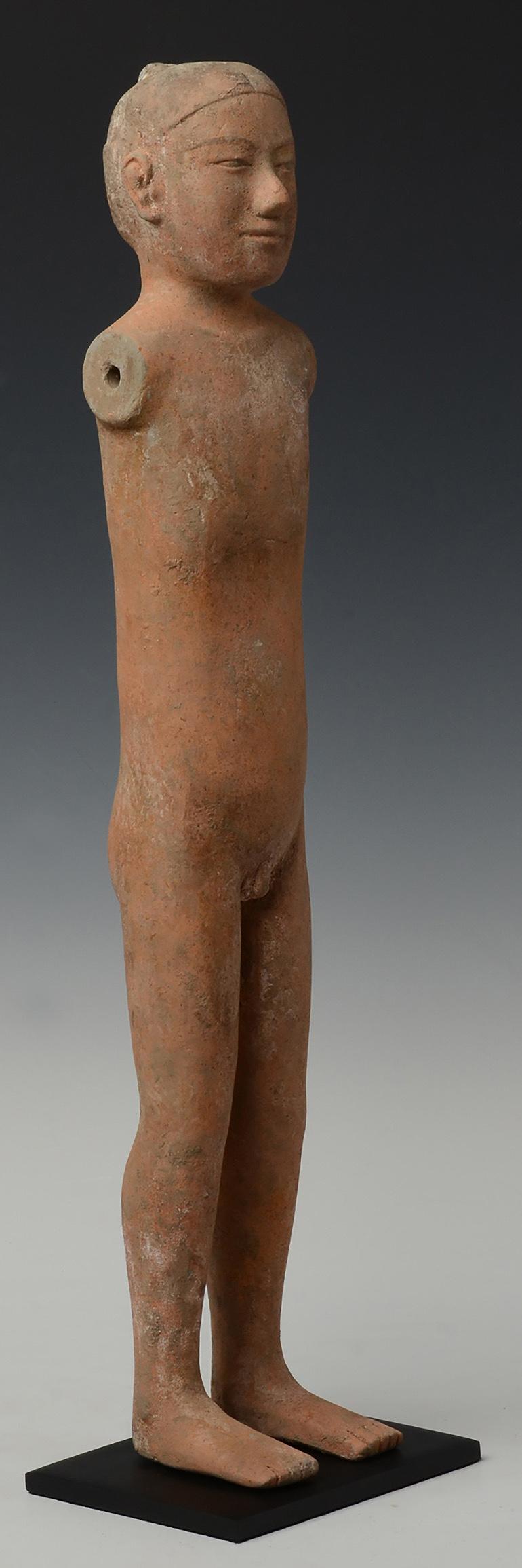 Han Dynasty, Antique Chinese Pottery Stick Man 8