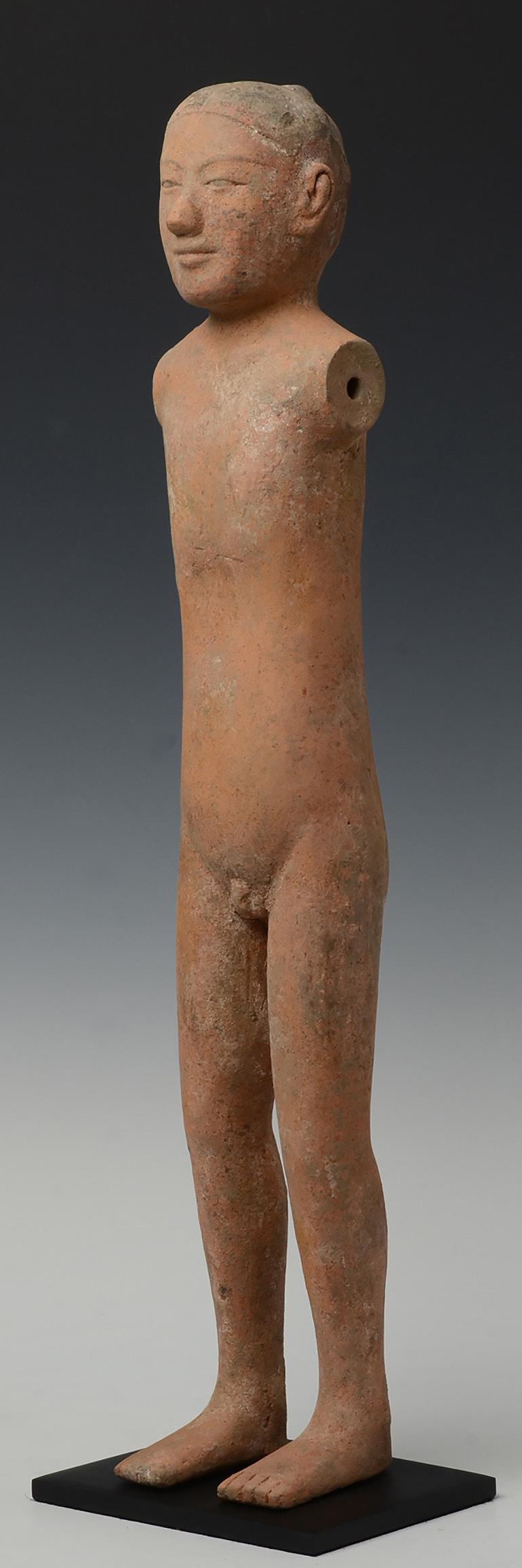 Han Dynasty, Antique Chinese Pottery Stick Man 2