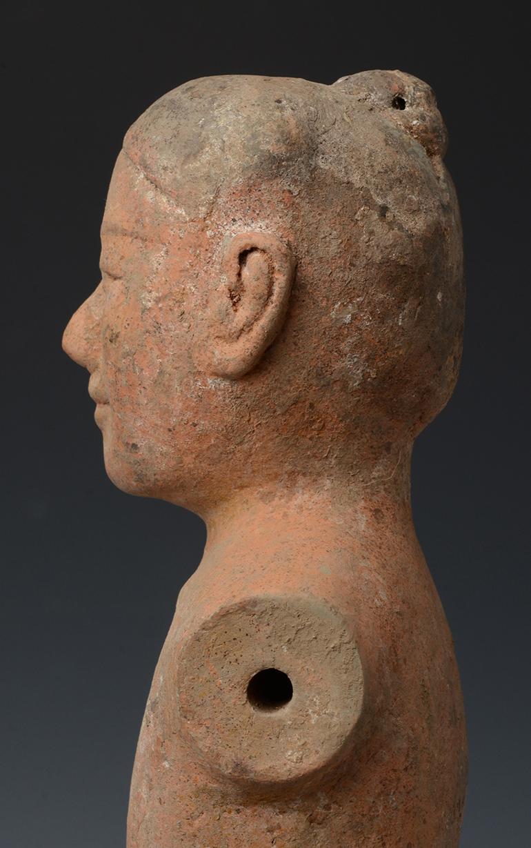 Han Dynasty, Antique Chinese Pottery Stick Man 4