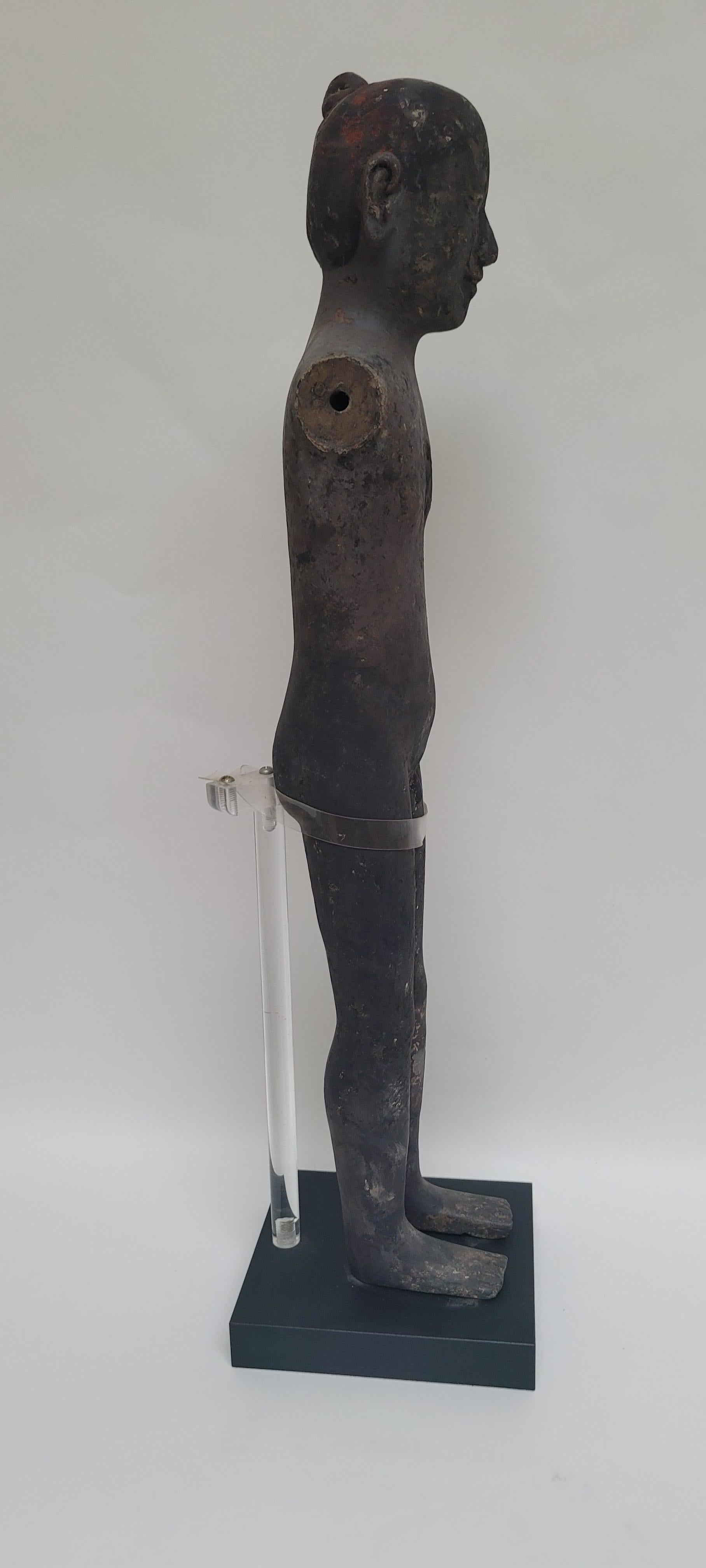 Chinese Han Dynasty Black Stick Figure