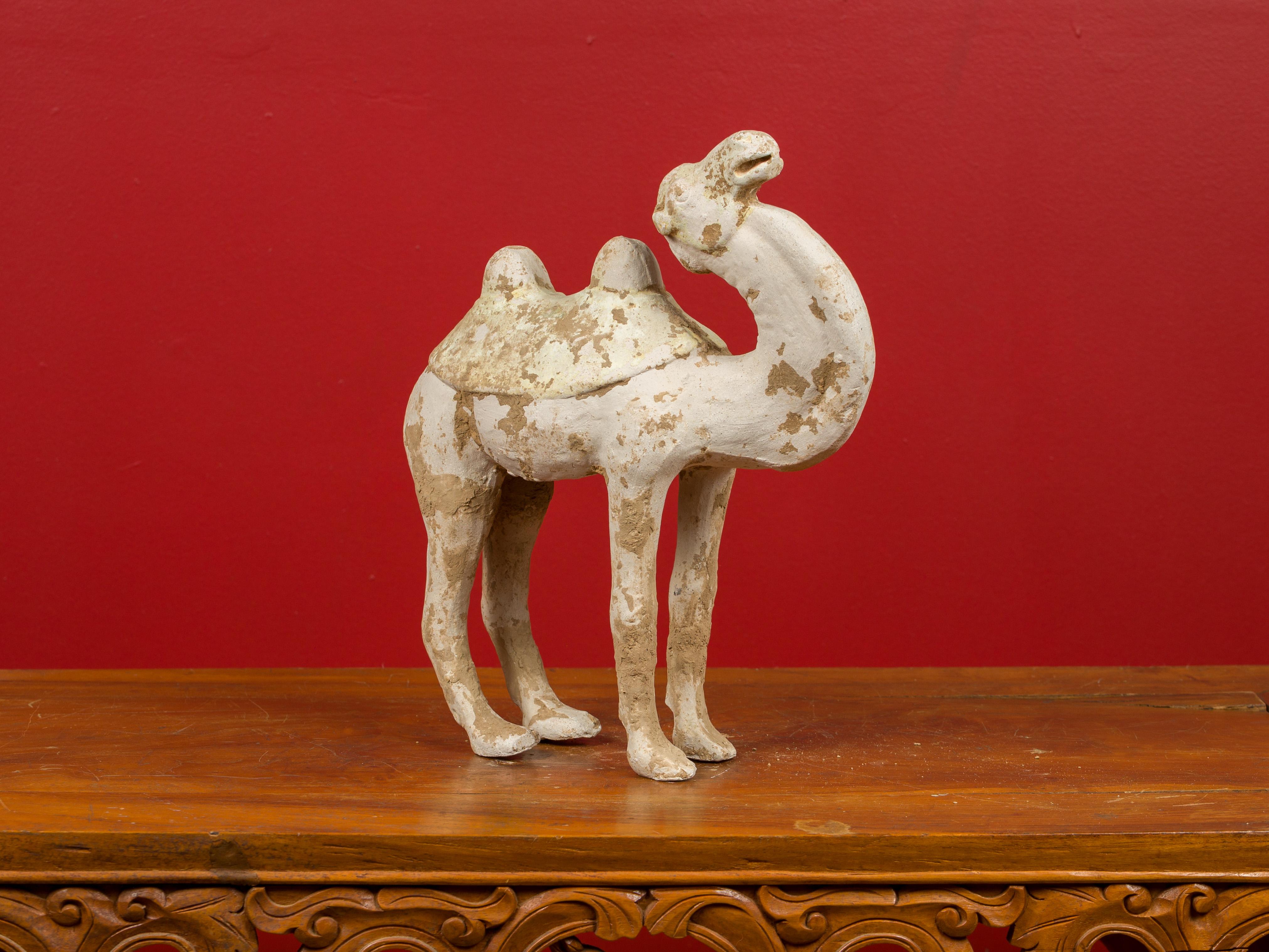 Han Dynasty Chinese Mingqi Terracotta Camel with Mineral Deposits 202 BC-200 AD  7