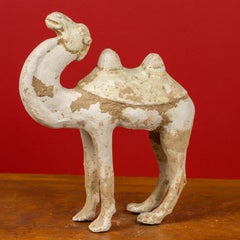 Han Dynasty Chinese Mingqi Terracotta Camel with Mineral Deposits 202 BC-200 AD