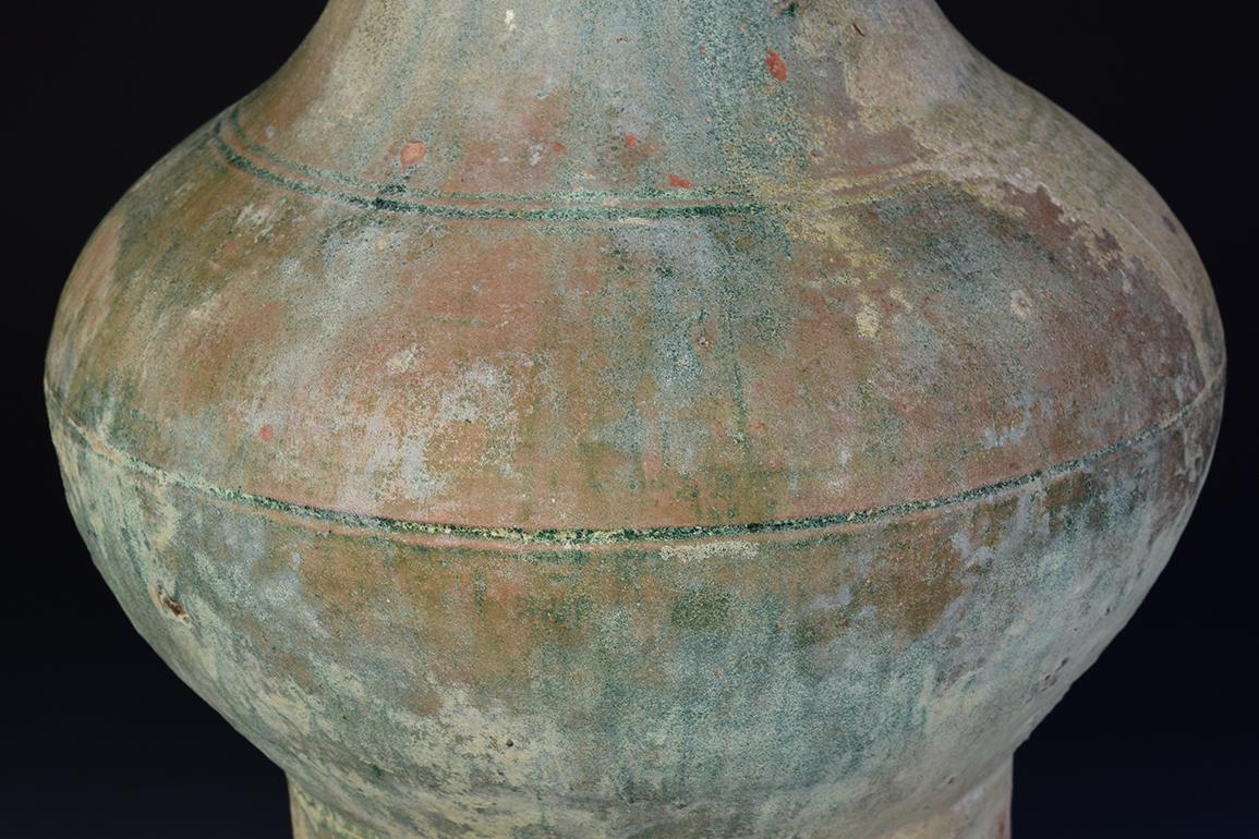 Hand-Carved Han Dynasty, Antique Chinese Pottery Jar