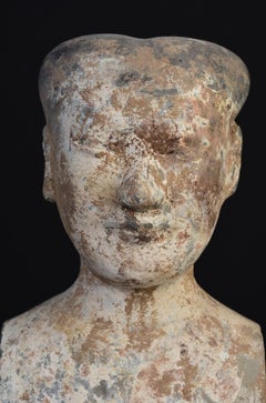 Han Dynasty, Antique Chinese Pottery Stick Man