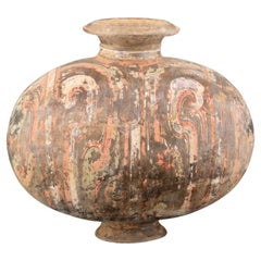 Han Dynasty Cocoon Pottery Decorated Jar